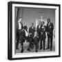 1963 March Leaders, L-R: Ahmann, Robinson, Prinz, Randolph, Rauh, Lewis, McKissick-null-Framed Photo