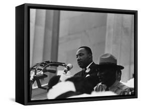 1963 March on Washington. Martin Luther King Delivering His 'I Have a Dream Speech.' Aug. 28, 1963-null-Framed Stretched Canvas