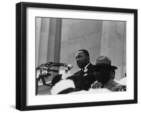 1963 March on Washington. Martin Luther King Delivering His 'I Have a Dream Speech.' Aug. 28, 1963-null-Framed Photo