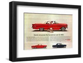 1963 Mercury- Fun-And-Sun Cars-null-Framed Art Print