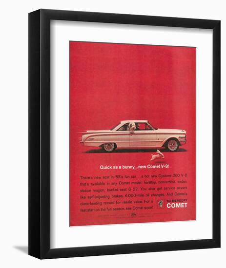 1963 Mercury Quick As a Bunny-null-Framed Art Print