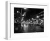 1963 Night Scene of Busy Traffic on State Street Chicago, Illinois-null-Framed Photographic Print