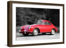 1963 Porsche 356 C Watercolor-NaxArt-Framed Art Print