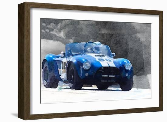 1964 AC Cobra Shelby Racing Watercolor-NaxArt-Framed Art Print