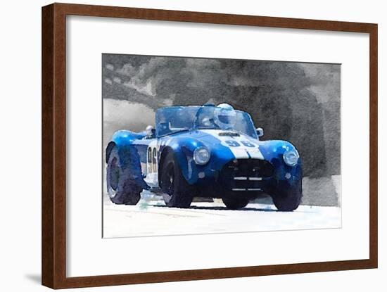 1964 AC Cobra Shelby Racing Watercolor-NaxArt-Framed Art Print