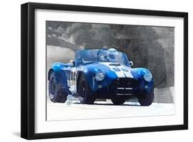 1964 AC Cobra Shelby Racing Watercolor-NaxArt-Framed Art Print