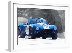 1964 AC Cobra Shelby Racing Watercolor-NaxArt-Framed Art Print