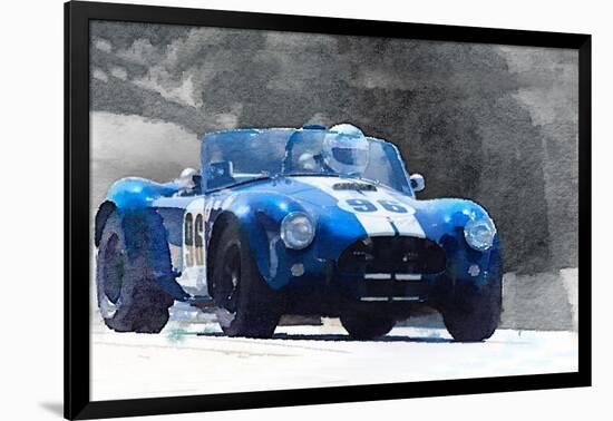 1964 AC Cobra Shelby Racing Watercolor-NaxArt-Framed Art Print