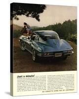 1964 Corvette - Just a Minute-null-Stretched Canvas