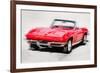 1964 Corvette Stingray Watercolor-NaxArt-Framed Premium Giclee Print