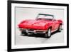 1964 Corvette Stingray Watercolor-NaxArt-Framed Premium Giclee Print