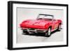 1964 Corvette Stingray Watercolor-NaxArt-Framed Art Print