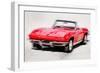 1964 Corvette Stingray Watercolor-NaxArt-Framed Art Print