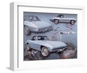 1964 Corvette-null-Framed Art Print