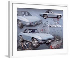 1964 Corvette-null-Framed Art Print