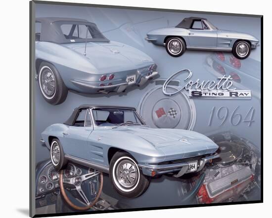 1964 Corvette-null-Mounted Art Print