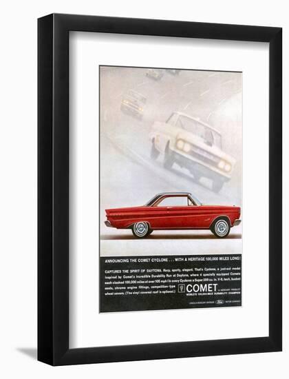 1964 Mercury - Comet Cyclone-null-Framed Art Print