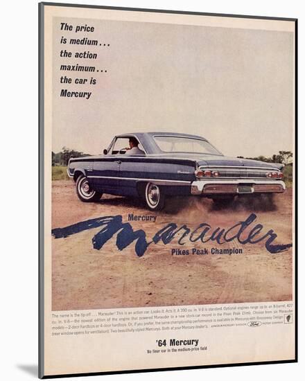 1964 Mercury - Marauder Price-null-Mounted Art Print