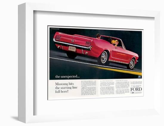 1964 Mustang - the Unexpected-null-Framed Art Print