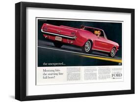 1964 Mustang - the Unexpected-null-Framed Art Print