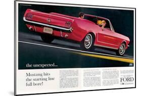 1964 Mustang - the Unexpected-null-Mounted Art Print