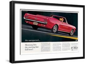 1964 Mustang - the Unexpected-null-Framed Art Print