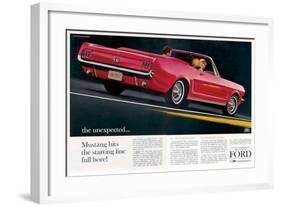 1964 Mustang - the Unexpected-null-Framed Art Print