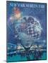 1964 New York World’s Fair - Unisphere Globe, Vintage Travel Poster-Bob Peak-Mounted Art Print