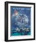 1964 New York World’s Fair - Unisphere Globe, Vintage Travel Poster-Bob Peak-Framed Art Print