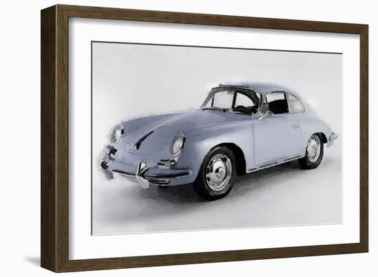 1964 Porsche 356B Watercolor-NaxArt-Framed Art Print