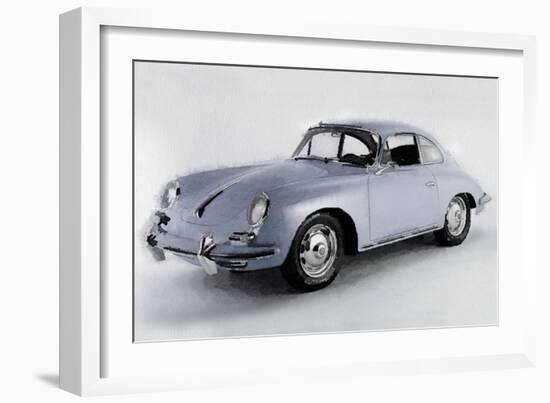 1964 Porsche 356B Watercolor-NaxArt-Framed Art Print