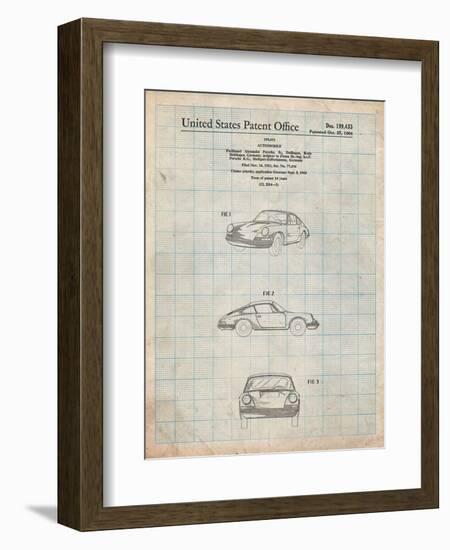 1964 Porsche 911 Patent-Cole Borders-Framed Art Print