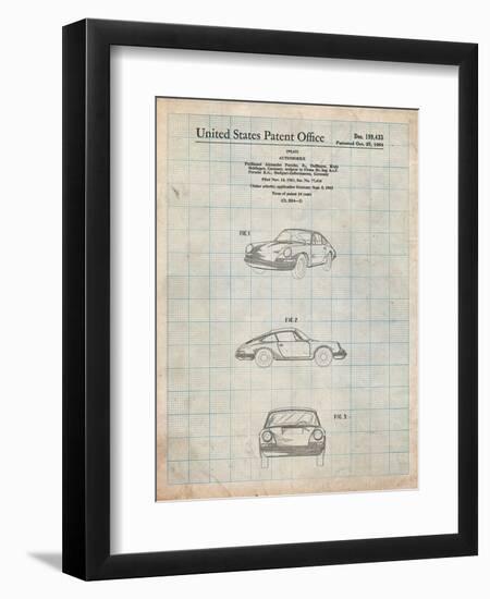 1964 Porsche 911 Patent-Cole Borders-Framed Art Print