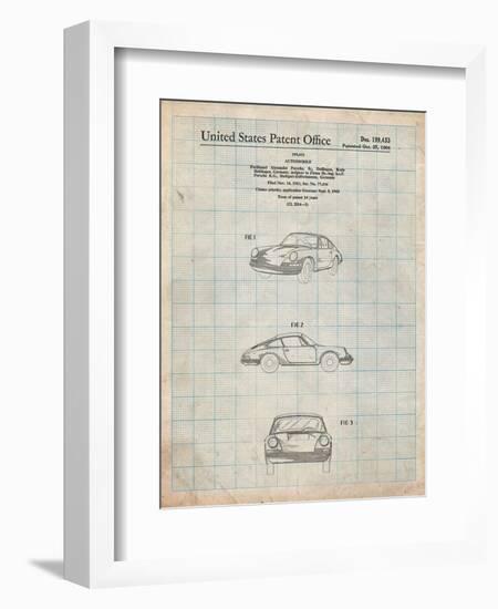 1964 Porsche 911 Patent-Cole Borders-Framed Art Print