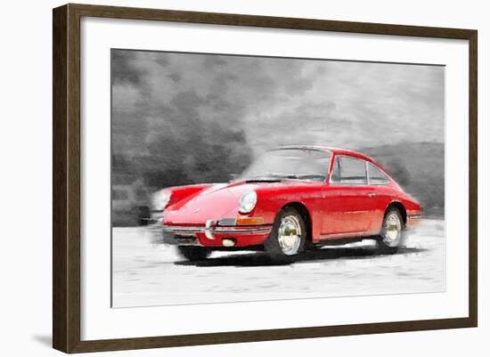 1964 Porsche 911 Watercolor-NaxArt-Framed Art Print