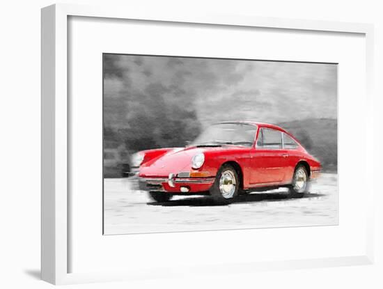 1964 Porsche 911 Watercolor-NaxArt-Framed Art Print