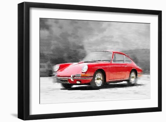 1964 Porsche 911 Watercolor-NaxArt-Framed Art Print