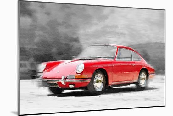 1964 Porsche 911 Watercolor-NaxArt-Mounted Art Print