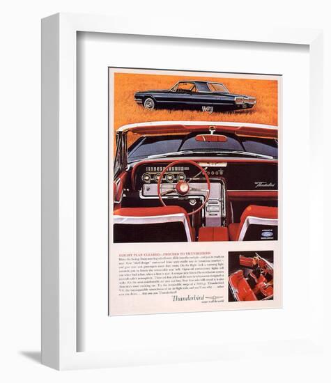 1964 Thunderbird - Flight Plan-null-Framed Art Print