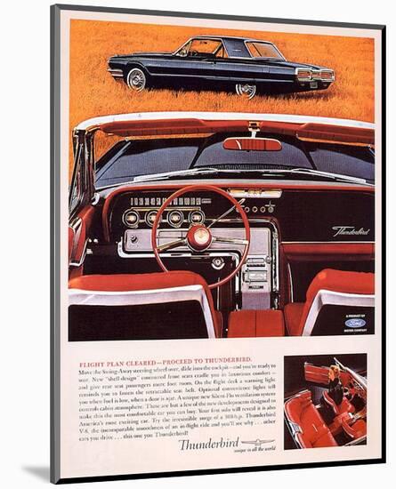 1964 Thunderbird - Flight Plan-null-Mounted Art Print
