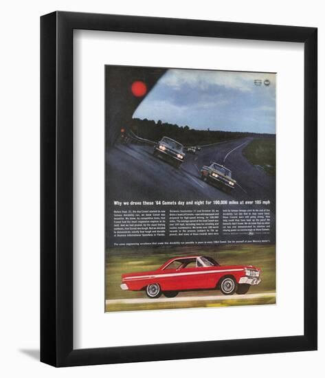 1964Mercury-Comet Daytona Test-null-Framed Art Print