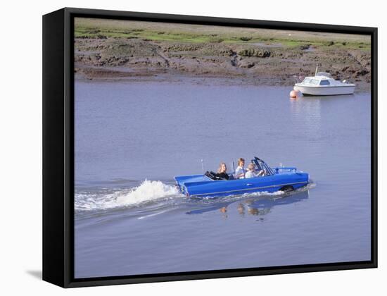 1965 Amphicar on Beaulieu river-null-Framed Stretched Canvas