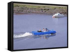 1965 Amphicar on Beaulieu river-null-Framed Stretched Canvas