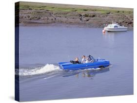 1965 Amphicar on Beaulieu river-null-Stretched Canvas