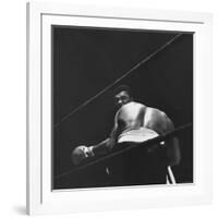 1965 Boxing Match Between the Heavyweight Champ Sonny Liston and Challenger Cassius Clay-George Silk-Framed Premium Photographic Print