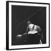 1965 Boxing Match Between the Heavyweight Champ Sonny Liston and Challenger Cassius Clay-George Silk-Framed Premium Photographic Print