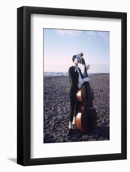 1965: Cellist Clown on Set of Mosfilm Movie 'The Good Doctor Aibolit', Russia-Dmitri Kessel-Framed Photographic Print