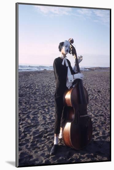 1965: Cellist Clown on Set of Mosfilm Movie 'The Good Doctor Aibolit', Russia-Dmitri Kessel-Mounted Photographic Print