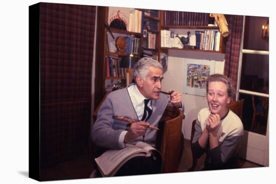 1965: Director Aleksandr Zarkhi and Actress Iya Savvina on Movie Set of 'Anna Karenina', Russia-Dmitri Kessel-Stretched Canvas