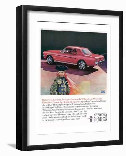 1965 Mustang-Agnes Not Herself-null-Framed Art Print